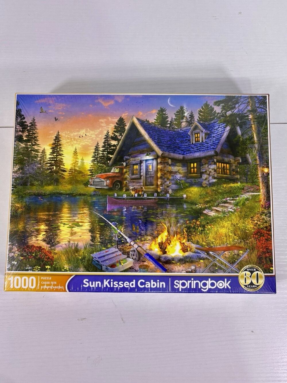 NIB Springbox Sun Kissed Cabin Puzzle 500 pieces complete